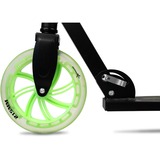 Muuwmi Lights Patinete de aluminio GLOW 215 mm, Vespa negro/Verde