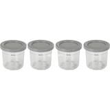 Ninja Recipiente para postres CREAMi con tapas grises, Contenedor transparente/Gris