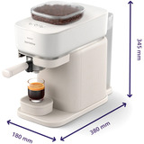 Philips Baristina BAR300/00, Cafetera espresso blanco