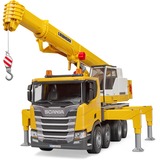 bruder Scania Super 560R Liebherr camión grúa con módulo de luz y sonido, Automóvil de construcción 