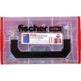 fischer FixTainer - DuoPower/DuoTec + tornillos, Pasador gris claro/Rojo