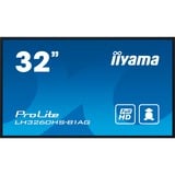 iiyama LH3260HS-B1AG pantalla de señalización Pizarra de caballete digital 80 cm (31.5") LED Wifi 500 cd / m² Full HD Negro Procesador incorporado Android 11 24/7, Pantalla de gran formato negro, Pizarra de caballete digital, 80 cm (31.5"), LED, 1920 x 1080 Pixeles, Wifi, 24/7