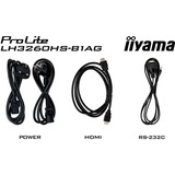 iiyama LH3260HS-B1AG pantalla de señalización Pizarra de caballete digital 80 cm (31.5") LED Wifi 500 cd / m² Full HD Negro Procesador incorporado Android 11 24/7, Pantalla de gran formato negro, Pizarra de caballete digital, 80 cm (31.5"), LED, 1920 x 1080 Pixeles, Wifi, 24/7
