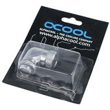 Alphacool 17056 accesorio o pieza de sistema de refrigeración para ordenador Racor, Conexión cromado, Racor, Latón, Cromo, 1/4", 90°, 30 mm