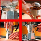 Bialetti 0001166/X2, Cafetera espresso plateado