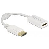 DeLOCK 61015 adaptador de cable de vídeo 0,15 m DisplayPort HDMI tipo A (Estándar) Blanco blanco, 0,15 m, DisplayPort, HDMI tipo A (Estándar), Macho, Hembra, Derecho