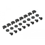DeLOCK 66885 accesorio de bastidor Soporte de montaje, Raíles de instalación negro, Soporte de montaje, Negro, Metal, 48,3 cm (19"), 368 mm, 60 mm