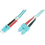 Digitus Cable de parcheo de fibra óptica, dúplex, conector LC > conector SC, multimodo OM3 turquesa