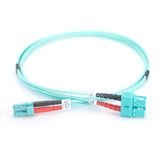 Digitus Cable de parcheo de fibra óptica, dúplex, conector LC > conector SC, multimodo OM3 turquesa