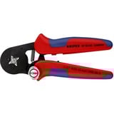 KNIPEX Alicates de engaste autoajustables 97 53 04 SB, Crimpadora rojo/Azul