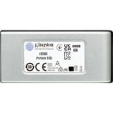 Kingston 4000G SSD portátil XS2000, Unidad de estado sólido plateado/Negro, 4 TB, USB Tipo C, 3.2 Gen 2 (3.1 Gen 2), 2000 MB/s, Negro, Plata