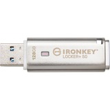 Kingston IronKey Locker+ 50 128 GB, Lápiz USB aluminio