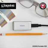 Kingston XS2000 4000 GB Negro, Plata, Unidad de estado sólido plateado/Negro, 4000 GB, USB Tipo C, 3.2 Gen 2 (3.1 Gen 2), 2000 MB/s, Negro, Plata