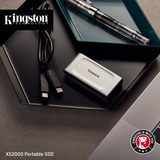 Kingston XS2000 4000 GB Negro, Plata, Unidad de estado sólido plateado/Negro, 4000 GB, USB Tipo C, 3.2 Gen 2 (3.1 Gen 2), 2000 MB/s, Negro, Plata