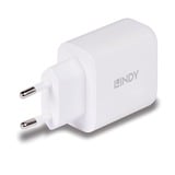 Lindy 73428 cargador de dispositivo móvil Universal Blanco Corriente alterna Carga rápida Interior blanco, Interior, Corriente alterna, 20 V, Blanco