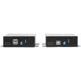 Lindy Extensor KVM de fibra óptica 300m, Alargador de HDMI negro