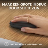 Logitech Pebble 2 M350s ratón Viajes Ambidextro RF Wireless + Bluetooth Óptico 4000 DPI grafito, Ambidextro, Óptico, RF Wireless + Bluetooth, 4000 DPI, Grafito