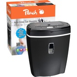 Peach PS500-50 triturador de papel Corte cruzado Negro, Destructora de documentos negro, Corte cruzado, 21 L, 75 hojas, 5 hojas, Negro, 3,6 kg