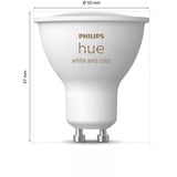 Philips Hue GU10 Iluminación inteligente, Lámpara LED Philips Hue White and Color ambiance GU10, Punto de iluminación inteligente, Blanco, LED, GU10, GU10, Blanco frío, Multi, Blanco cálido
