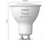 Philips Hue Hue White and Color ambiance GU10 Punto de iluminación inteligente 4,2 W, Lámpara LED Punto de iluminación inteligente, Blanco, LED, GU10, GU10, Blanco frío, Multi, Blanco cálido