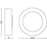 Philips Hue White & Color Ambiance Daylo Lámpara de pared exterior, Luz de LED plateado