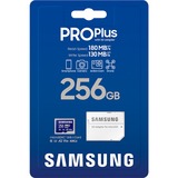 SAMSUNG PRO Plus MB-MD256SA/EU memoria flash 256 GB MicroSD UHS-I Clase 3, Tarjeta de memoria azul, 256 GB, MicroSD, Clase 3, UHS-I, 180 MB/s, 130 MB/s