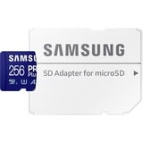 Samsung PRO Plus MB-MD256SA/EU memoria flash 256 GB MicroSD UHS-I Clase 3, Tarjeta de memoria azul, 256 GB, MicroSD, Clase 3, UHS-I, 180 MB/s, 130 MB/s