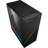 Sharkoon RGB FLOW Midi Tower Negro, Cajas de torre negro, Midi Tower, PC, Negro, ATX, micro ATX, Mini-ITX, Multi, 16,5 cm