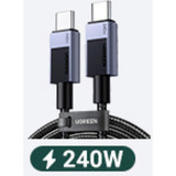 UGREEN 45067 cable USB 1 m USB C 240 W Negro, Gris negro/Gris, 1 m, USB C, USB C, Negro, Gris