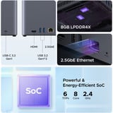 UGREEN DH4300 Plus NAS Mini Tower 8 GB LPPDDR4X UGOS Pro Gris negro, NAS, Mini Tower, 8 GB, LPPDDR4X, UGOS Pro, Gris