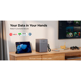 UGREEN DH4300 Plus NAS Mini Tower 8 GB LPPDDR4X UGOS Pro Gris negro, NAS, Mini Tower, 8 GB, LPPDDR4X, UGOS Pro, Gris