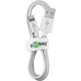 goobay 72905 cable de conector Lightning 0,5 m Blanco blanco, 0,5 m, Lightning, USB A, Macho, Macho, Blanco