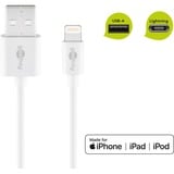 goobay 72905 cable de conector Lightning 0,5 m Blanco blanco, 0,5 m, Lightning, USB A, Macho, Macho, Blanco