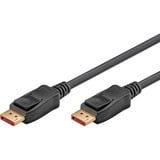 goobay Cable DisplayPort 2.1, certificado, 16K @ 60Hz, 80 Gbit/s negro
