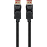 goobay Cable DisplayPort 2.1, certificado, 16K @ 60Hz, 80 Gbit/s negro