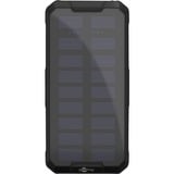 goobay Powerbank de carga rápida para exteriores 20.000 mAh con solar, Banco de potencia negro