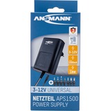 Ansmann APS 1500 Negro Interior, Fuente de alimentación negro, Interior, Corriente alterna, Negro