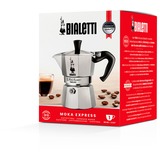 Bialetti Moka Express 0,06 L Aluminio, Negro, Cafetera espresso plateado, 0,06 L, Aluminio, Negro, 1 tazas, Aluminio, Moka Express, CE