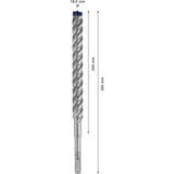 Bosch Expert SDS plus-7X Broca helicoidal 1 pieza(s), Taladro Martillo perforador, Broca helicoidal, 1,8 cm, 250 mm, Hormigón duro, 20 cm