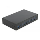 DeLOCK 64112 hub de interfaz USB 3.2 Gen 1 (3.1 Gen 1) Type-B 5000 Mbit/s Negro, Hub USB negro, USB 3.2 Gen 1 (3.1 Gen 1) Type-B, USB 3.2 Gen 1 (3.1 Gen 1) Type-A, 5000 Mbit/s, Negro, Poder, Corriente alterna