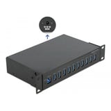 DeLOCK 64112 hub de interfaz USB 3.2 Gen 1 (3.1 Gen 1) Type-B 5000 Mbit/s Negro, Hub USB negro, USB 3.2 Gen 1 (3.1 Gen 1) Type-B, USB 3.2 Gen 1 (3.1 Gen 1) Type-A, 5000 Mbit/s, Negro, Poder, Corriente alterna