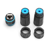 Digitus Acoplador de conexión exterior CAT.6A, IP68, RJ-45, Embrague negro