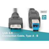 Digitus Cable de conexión USB 3.2 Gen 1 USB-A > USB-B negro