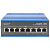 Digitus DN-650106 switch Fast Ethernet (10/100) Negro, Azul, Interruptor/Conmutador Fast Ethernet (10/100), Bidireccional completo (Full duplex), Montaje de pared