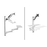 Digitus Estación de trabajo (monitor, teclado, ratón) montaje en pared, Fijación/Instalación blanco/Negro