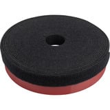 Digitus Sistema de gestión de cables con cinta de velcro, cinta de cabeza de seta, Administración de cables negro