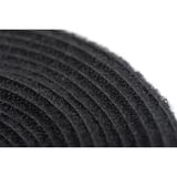 Digitus Sistema de gestión de cables con cinta de velcro, cinta de cabeza de seta, Administración de cables negro