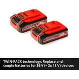 EINHELL Batería Power-X-Change Plus 18 Voltios 4,0 Ah rojo/Negro