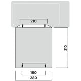 Easy Camp Toldo de autobús tipo cúpula Utne, Tienda de campaña gris