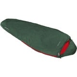 High Peak Ultra Pak 500 ECO, Saco de dormir verde oscuro/Rojo